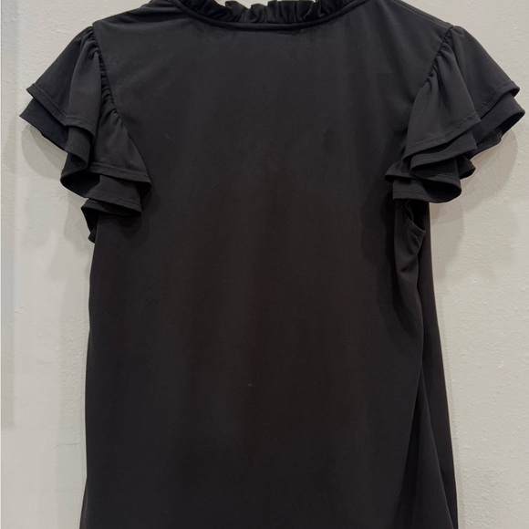 Marc New York Black Ruffle Sleeve Blouse Size: Medium - Picture 2 of 3